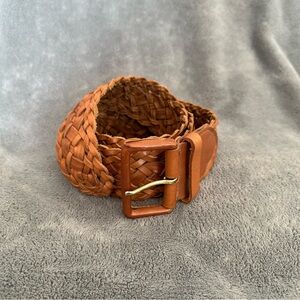Banana Republic Woven Leather Belt - brown size Large